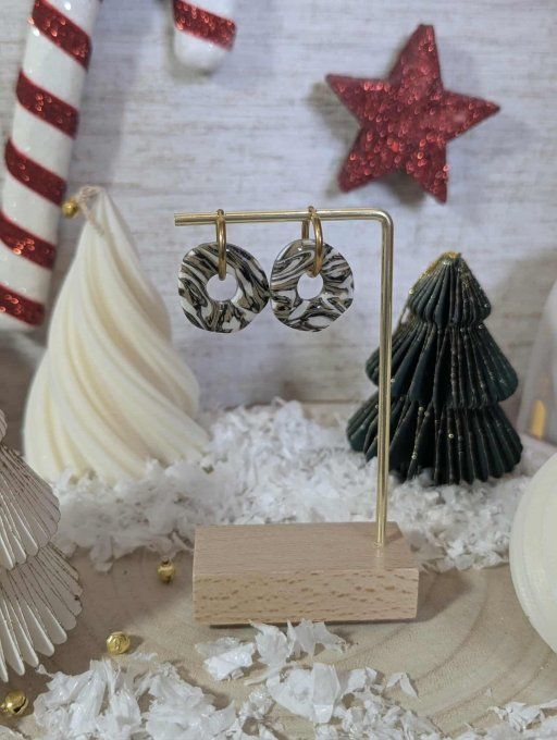 Boucles d'oreilles arrondies 3 couleurs