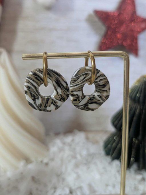 Boucles d'oreilles arrondies 3 couleurs