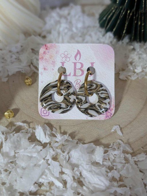 Boucles d'oreilles arrondies 3 couleurs