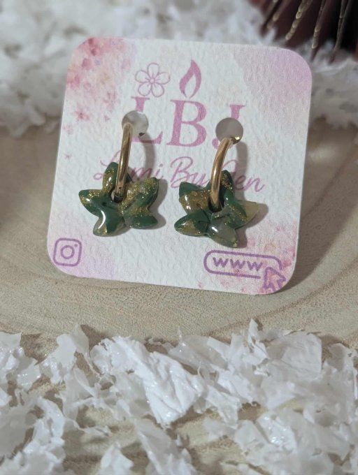 Boucles d'oreilles feuilles