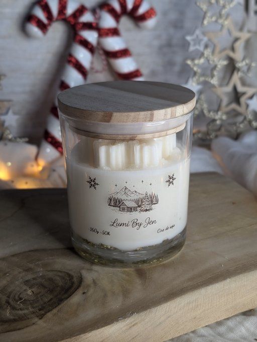 Bougie "Lumi Noël" en cire de soja parfumé 160g