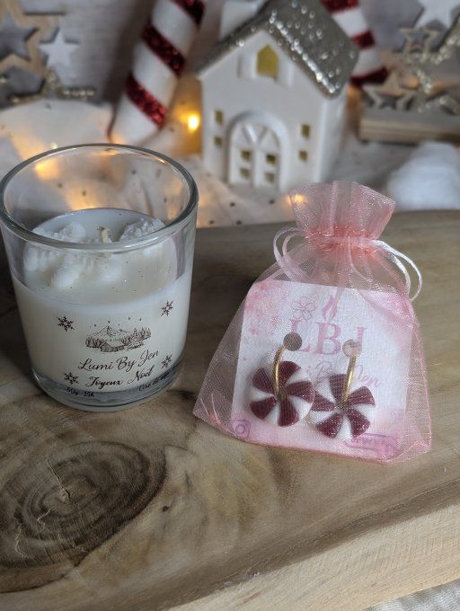 Coffret cadeau bougie + bijoux (Modèle au choix)