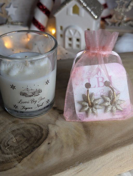 Coffret cadeau bougie + bijoux (Modèle au choix)