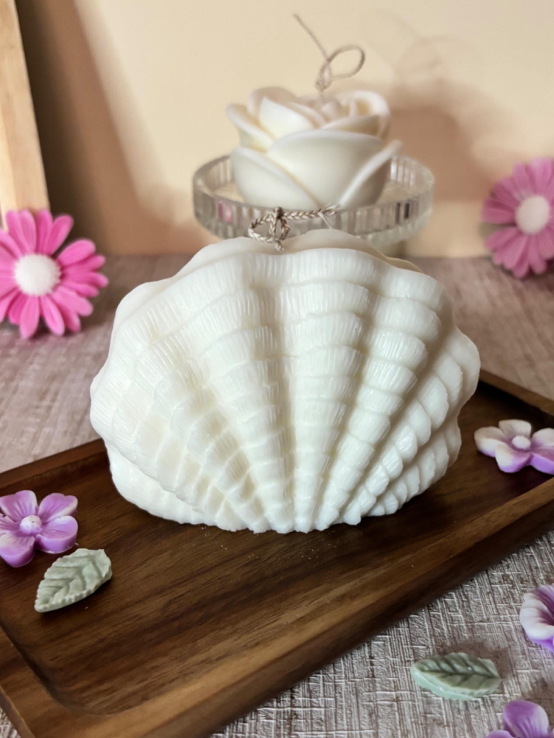 Bougie moulée grand Coquillage (non parfumé)