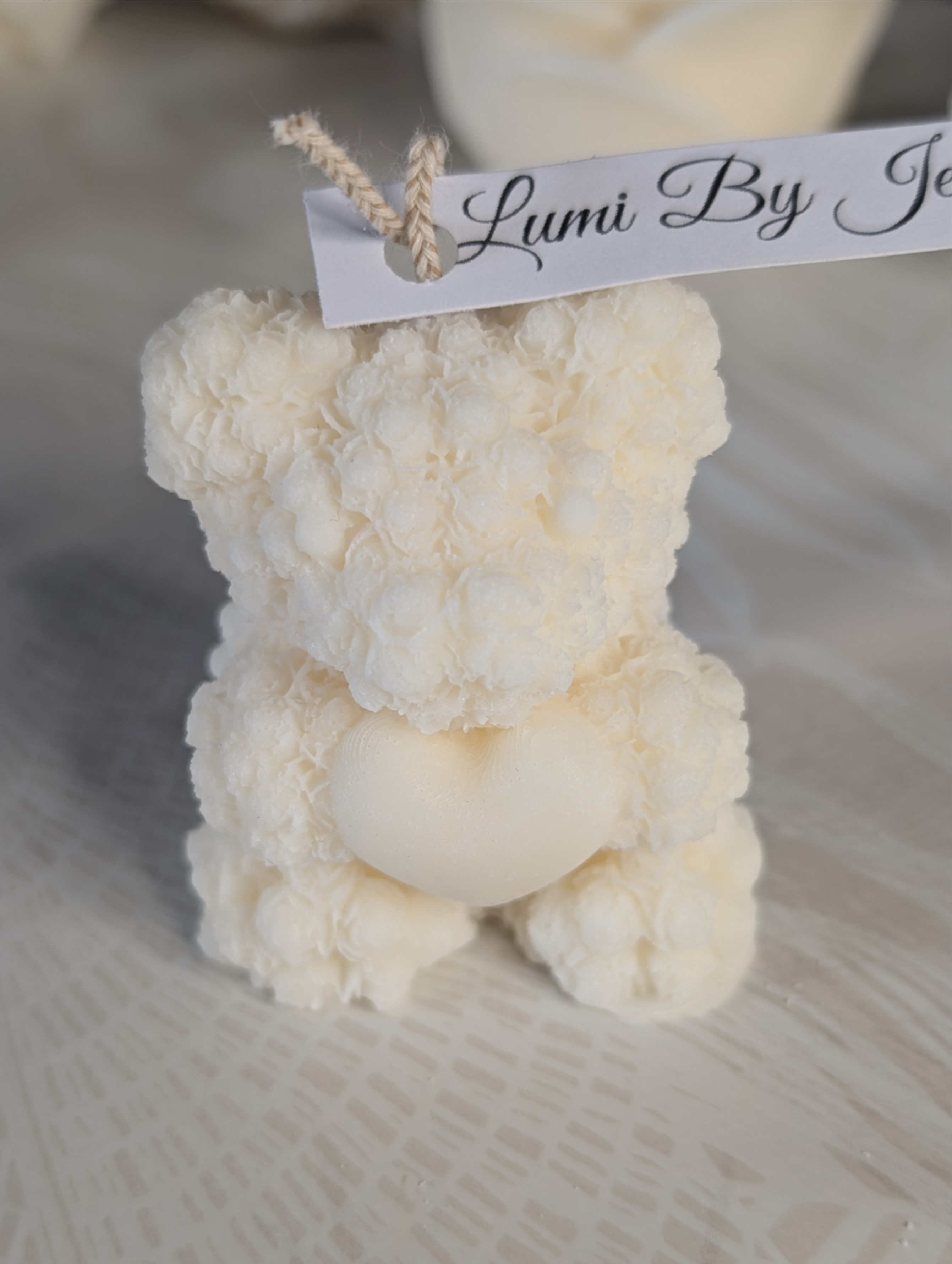 Bougie moulée mini Ourson Coeur
