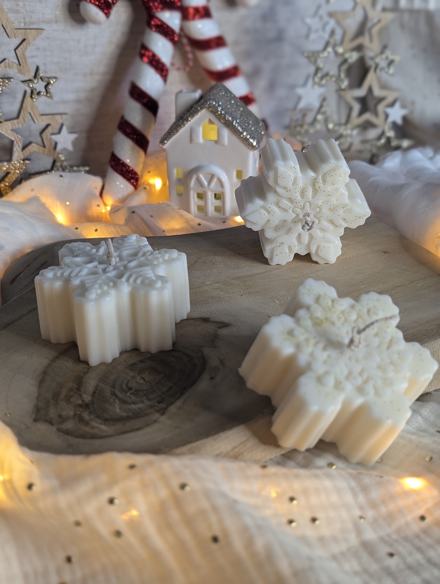 Bougies moulées à la main (non parfumées)